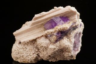 Classic Purple Fluorapatite Crystal Pulsifer Quarry,  Maine