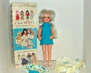 Vintage Alta Moda Furga Doll Simona W Box & Handmade Clothing 1968