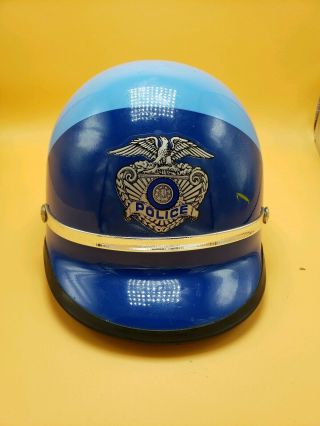 Vintage Bell Toptex Half Motorcycle Helmet Police Highway Patrol Sheriff
