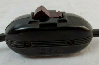 Vintage Black Bakelite In - Line Snap Rocker Toggle On/off Lamp Cord Switch Pe