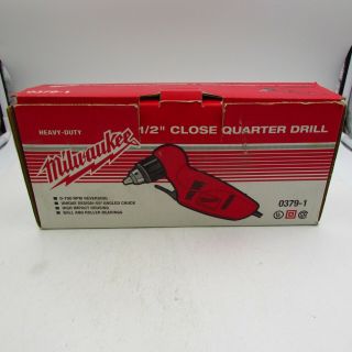 Vintage Milwaukee 0379 - 1 1/2 " Close Quarter Drill 55° Angled Chuck Right Angle
