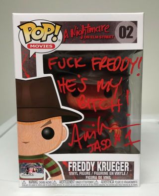 Ari Lehman Jason Voorhees Signed Funko Pop Vinyl Freddy Krueger Doll W/ Hologram