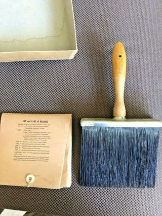Vintage Pure China Bristle Paint Brush - 6 " - And Sleeve
