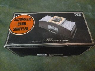 S/h Vintage Nib Automatic Card Shuffler 1 - 2 Decks Poker Size Cards