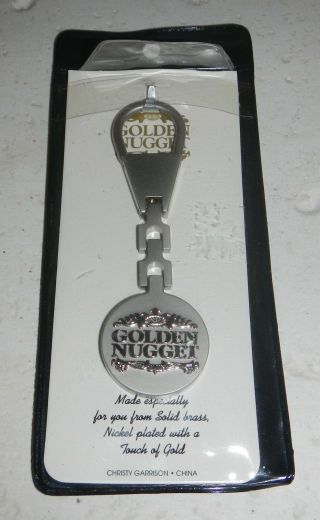 Golden Nugget Logo Las Vegas Hotel Casino Keychain Key Chain Christy Garrison