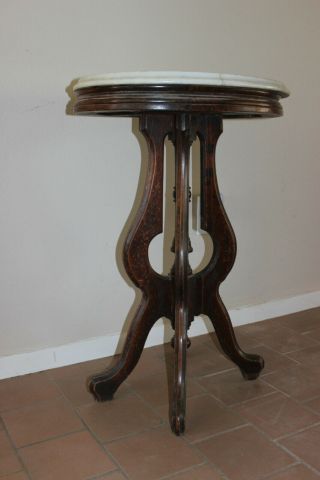 Victorian White Marble - Topped Hall Table 2