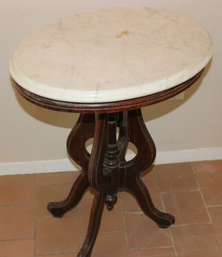 Victorian White Marble - Topped Hall Table 3