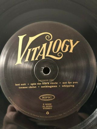 1994 Pearl Jam Vitalogy LP Record Album Vinyl Epic Records E 66900 EX/EX inserts 2