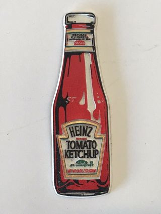 Heinz Ketchup Flat Promotional Small Bottle Shaped Refrigerator Magnet