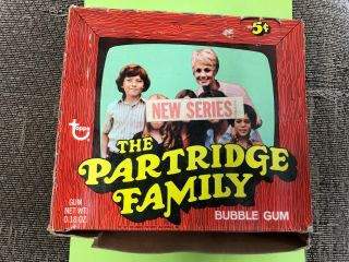 1971 Topps The Partridge Family 5 Cents Series Empty Display Box No Packs