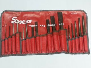 Snap - On Tools Vintage 17 Pc Punch And Chisel Set C - 170c Usa Grind Marks