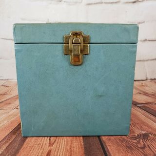 Vintage - " Amfile Platter Pak " 45 Rpm Record Storage Box &carry Case