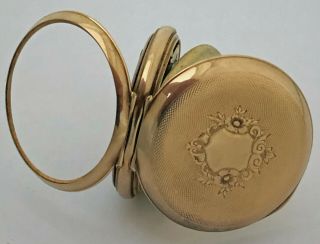 Antique Solid 14k Gold Swiss Pocket Watch Circa 1910 - Open Face