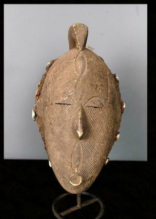 Old Tribal Songye Kifwebe Mask With Bird - - Congo