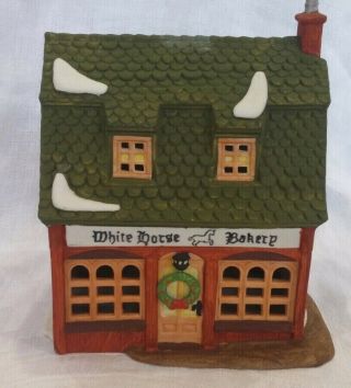 Dept.  56 Dickens Heritage Village Series White Horse Bakery Lighted House 1988