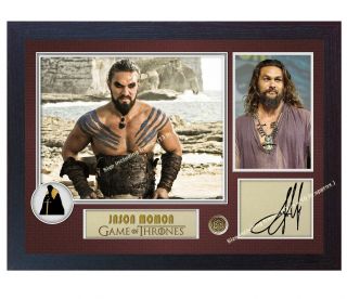 Jason Momoa Game Of Thrones Signed Autograph Poster Print Photo Framed