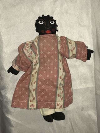 Vintage Black Americana African American Rag Doll Handmade Cloth Doll