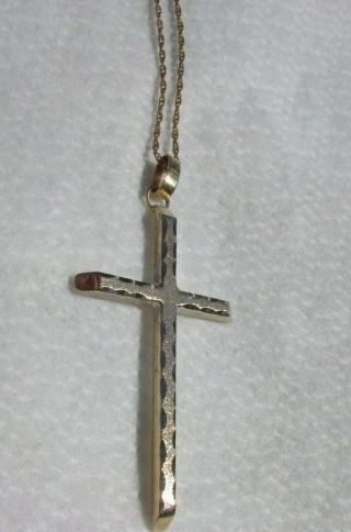 Vintage French Jewellery Co Of Canada 14kt Solid Gold Cross Necklace