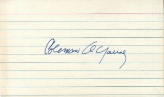 Coleman A Young Signed 3x5 Card Uacc Rd Authentic Detroit Mayor Deceased