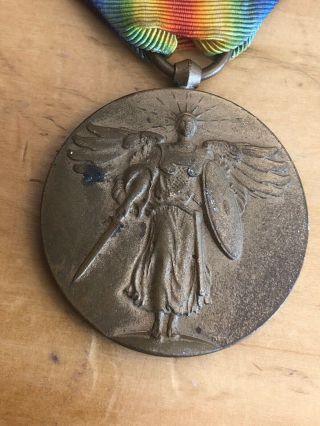 US WW1 Victory Medal with 3 campaign bars.  The great war for civilization 3