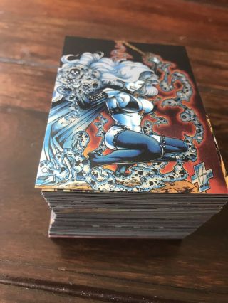 1994 Lady Death Series 1 Complete Set (1 - 100) All Chrome Signed x27 Cards Chaos 2