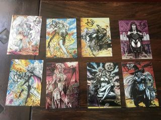 1994 Lady Death Series 1 Complete Set (1 - 100) All Chrome Signed x27 Cards Chaos 3