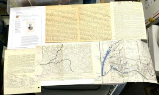 Unique Historical Ww1 Red Baron Authentic 6 Pg.  Letter W/maps Eyewitness Account