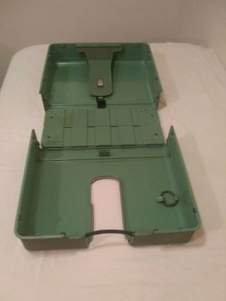 Vintage Green Elna Supermatic Sewing machine Hard carrying case Estate find GUC 2