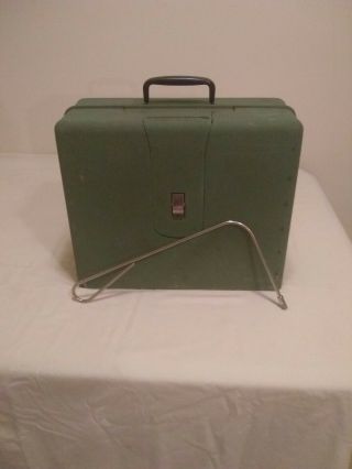 Vintage Green Elna Supermatic Sewing machine Hard carrying case Estate find GUC 3