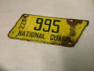 Vintage 1956 Tennessee State Shaped National Guard License Plate
