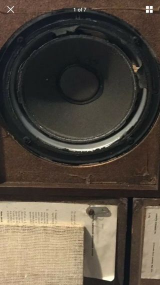 2 Vintage Acoustic Research Ar - 7 Woofers Need Foam Surrounds