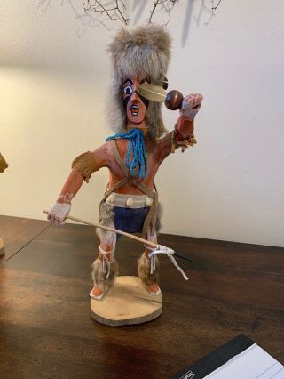 Kachina Doll Signed - 15 Inch Spear Dancer
