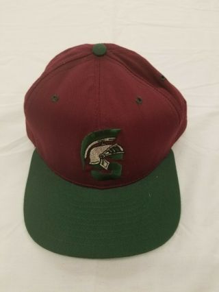 Vintage Era Michigan State Spartans Snapback Hat Cap Green Bill 90 