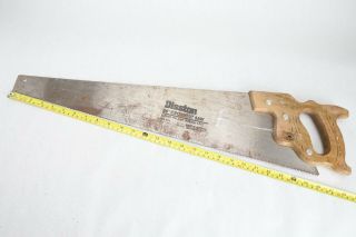 Vintage Disston D - 23 26 " Blade Hand Saw Crosscut Etched Handle
