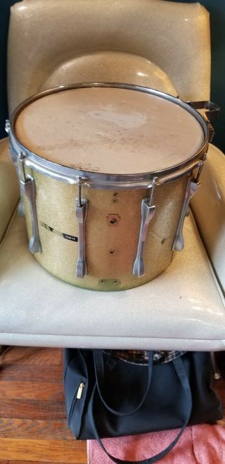 1965 Vintage Ludwig Green Sparkle 15 X 12 Snare,  Restoration
