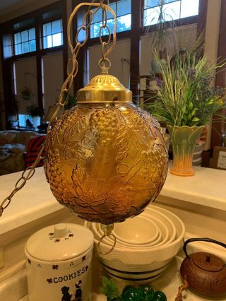 Vintage Retro Mid Century Hanging Swag Lamp