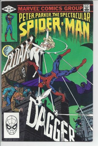 Peter Parker.  The Spectacular Spider - Man 64 Mar Marvel Comics Cloak And Dagger