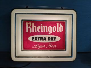 Rheingold Extra Dry Beer Vintage Light Up Sign
