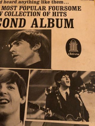 The Beatles Second Album German Org Odeon Label Stereo 12 Inch Vinyl Album Lp 3
