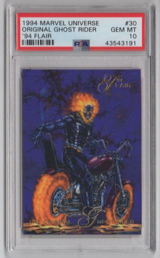 1994 Flair Marvel Universe 30 Ghost Rider - Psa 10 Gem Mt (y60)
