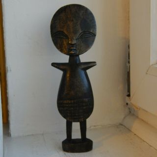 An Old African Carved Wood Figure - Probably A Fanti Doll