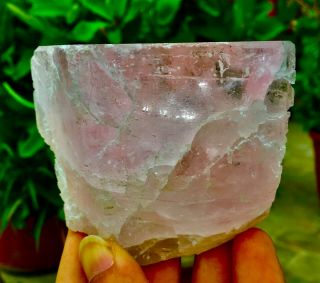 1608 C.  T Top Class Damage Terminated Pink Color Morganite Crystal 2