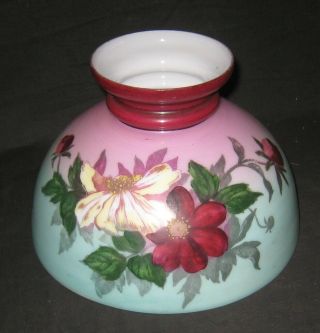 Kerosene Oil 10 Inch Flower Decorated Dome Shade For Rayo B&h Table Lamp