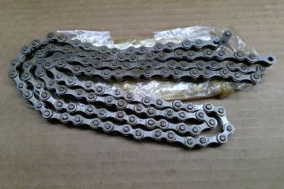 Nos Antique Vintage Skip Tooth Bicycle Chain Diamond 1 " Pitch Chain 60 " Long 014