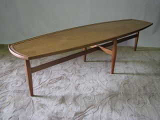 Vintage Drexel Surfboard Style Coffee Table From The Mid Century Period