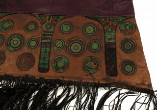 Tuareg Leather Saddle Cushion Fringed Mali African Art 2