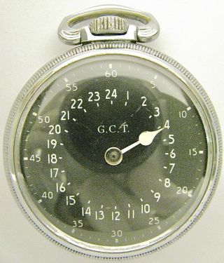 Wwii 1940 Hamilton Military Navigation Pocket Watch 24 Hour Dial 22j 6p - Parts