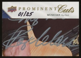 2009 Upper Deck Prominent Cuts Musician Roy Clark Silver Ink Auto 1/25