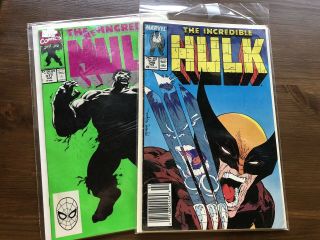 The Incredible Hulk 340 (feb 1988,  Marvel) And 377