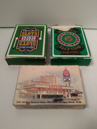 Vintage Las Vegas Nite Slots Roulette 2890 Boulevard The Strip Playing Cards K